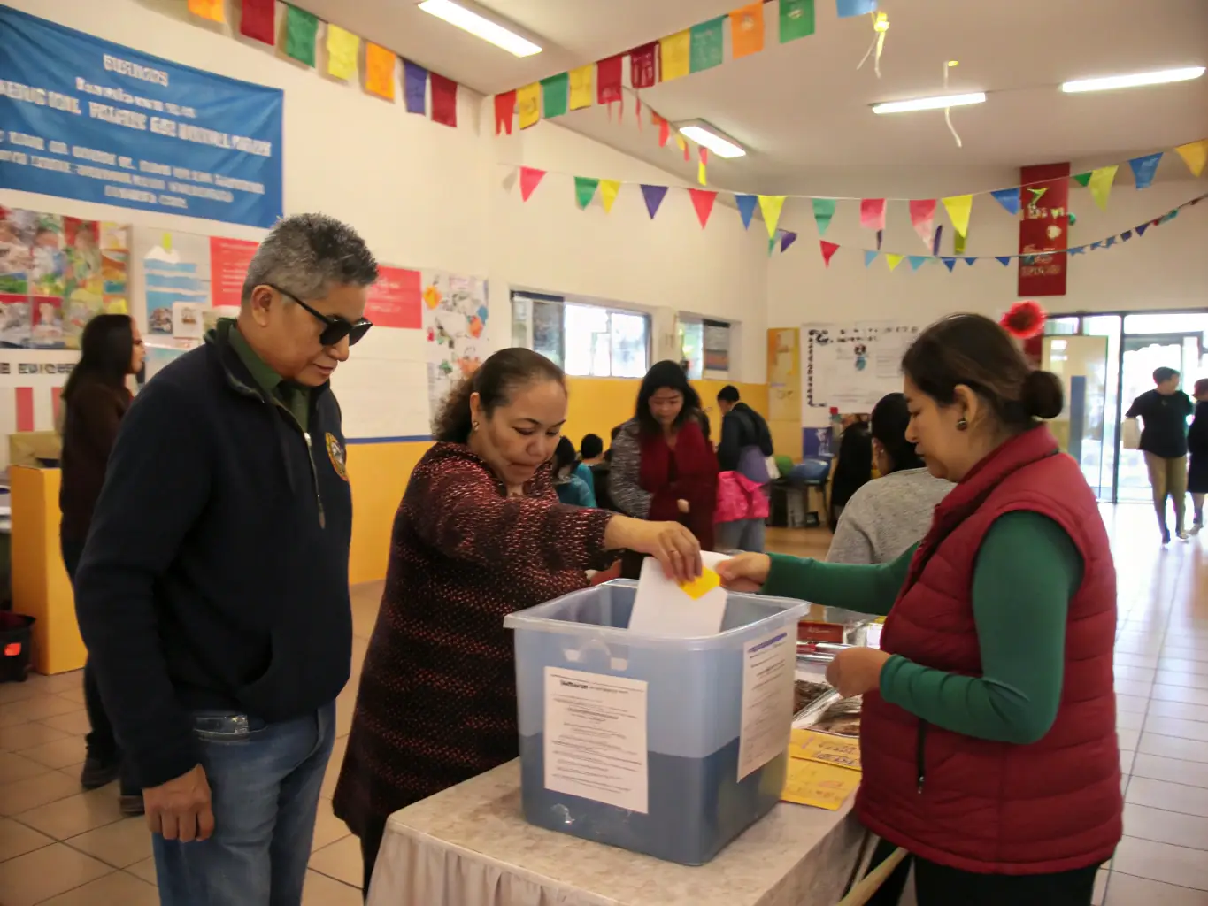 A photograph of a fundraising event organized to support the restoration efforts of the chapel, showing people donating and participating in the event.